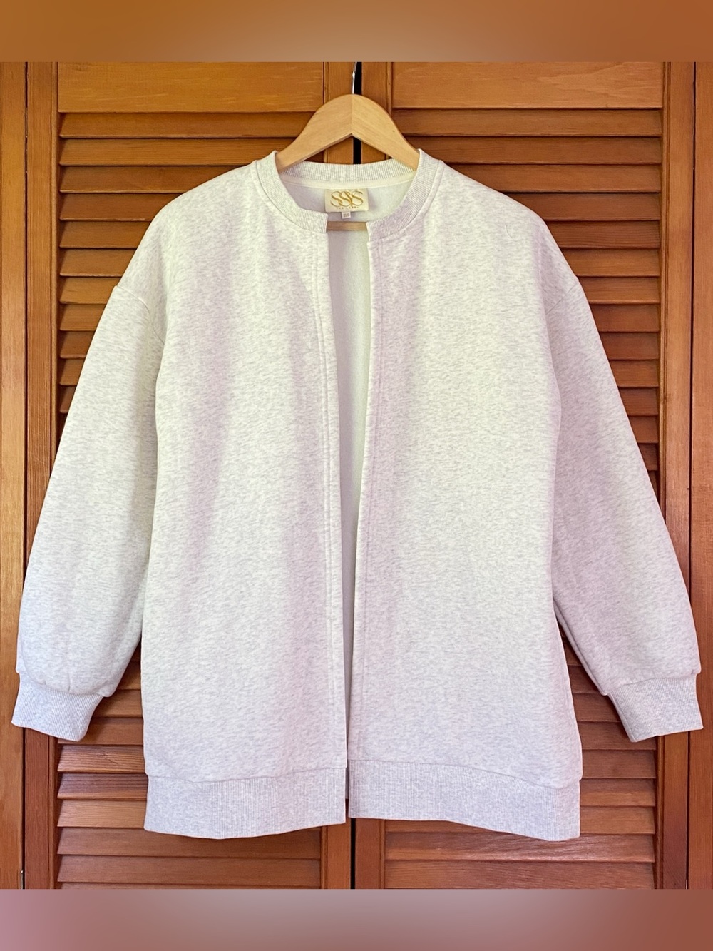 SSYS The Label Sweatshirt Cardigan Women's Size XS/Small Fleece Line Open Front - Picture 3 of 9